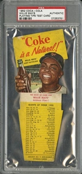 1952 Coca-Cola Willie Mays Extremely Scarce Test Issue Card - PSA Graded AUTHENTIC 